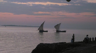 Dhow boats in Zanzibar